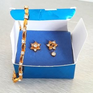 Avon Sparkling Tennis Bracelet and Earring Set